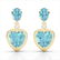 8 ctw Sky Blue Topaz & VS/SI Diamond Heart Earrings 10K