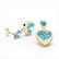 8 ctw Sky Blue Topaz & VS/SI Diamond Heart Earrings 10K - 2