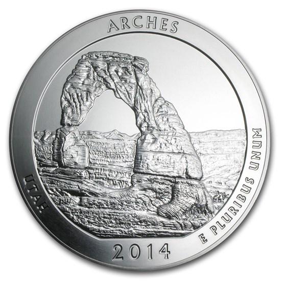 2014 5 oz Silver ATB Arches National Park, UT: One piece 2014 5 oz Silver ATB Arches National Park, UT SKU: RB80981