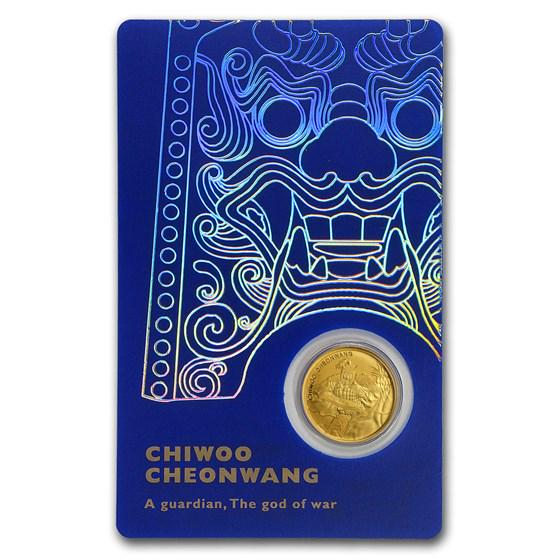 2018 South Korea 1/10 oz Gold 1 Clay Chiwoo Cheonwang: One piece 2018 South Korea 1/10 oz Gold 1 Clay Chiwoo Cheonwang BU (Blue) SKU: RB182251