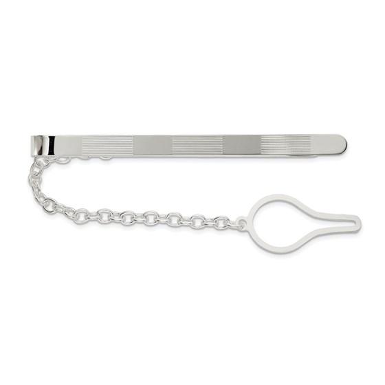 Sterling Silver Tie Bar - Classic Embossed: One piece Sterling Silver Tie Bar - Classic Embossed SKU: RB183280