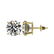 5 ctw Certified Diamond Stud Earrings 10K Yellow Gold - 2