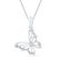 10kt White Gold Round Diamond Butterfly Bug Pendant