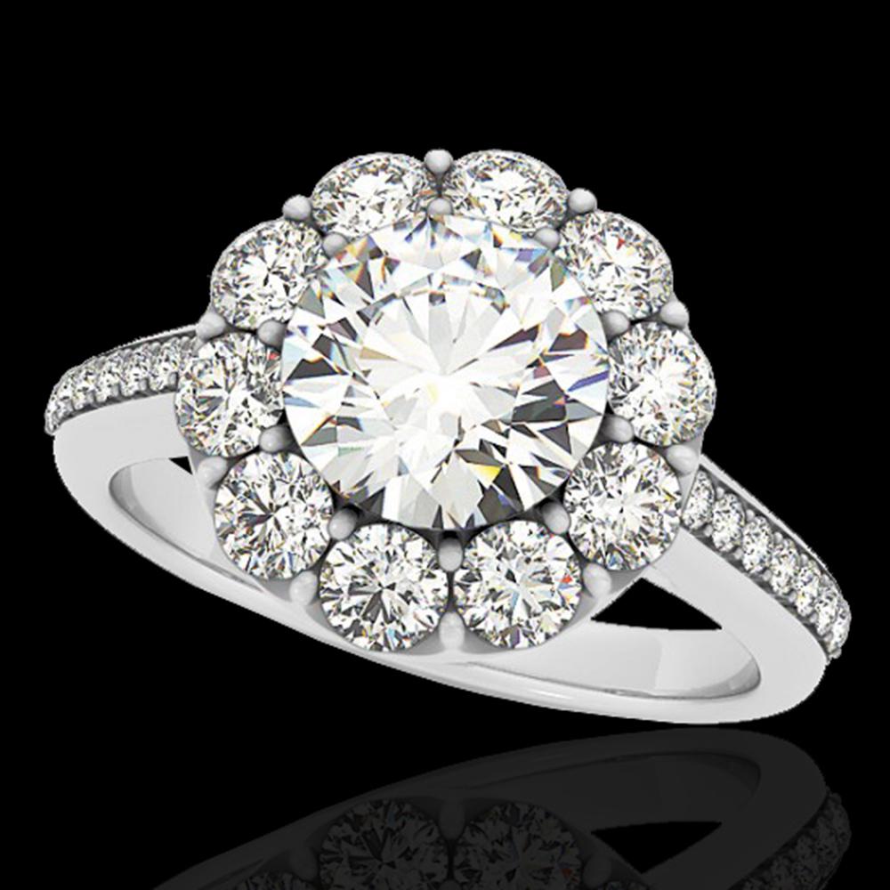 2 ctw Certified Diamond Solitaire Halo Ring 10k White: SKU: 33250 ---- 2 ctw Certified Diamond Solitaire Halo Ring 10k White Gold Designer Brand Luxury Jewelry, made in the USA Suggested Retail Price: $16,000 Factory offers perfect factory sizing, for all