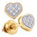 Yellow-tone Sterling Silver Round Diamond Heart Cluster