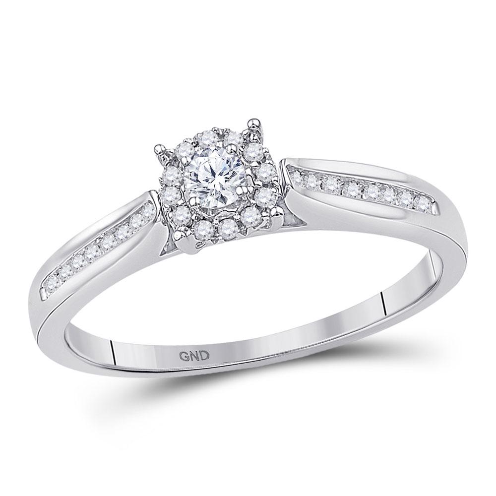 10kt White Gold Womens Round Diamond Solitaire Bridal: 10kt White Gold Womens Round Diamond Solitaire Bridal Wedding Engagement Ring 1/6 Cttw Manufacturer's Suggested Retail Price: $820.00 Manufacturer Model: GND-100775 Description</