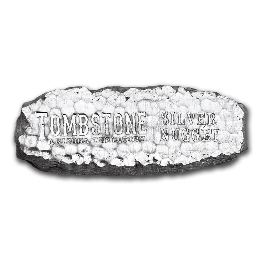 10 oz Silver Bar - Tombstone Silver Nugget: 10 oz Silver Bar - Tombstone Silver Nugget Your winning item will match the quality of the product shown. Dates will be according to listing, may or may not vary.