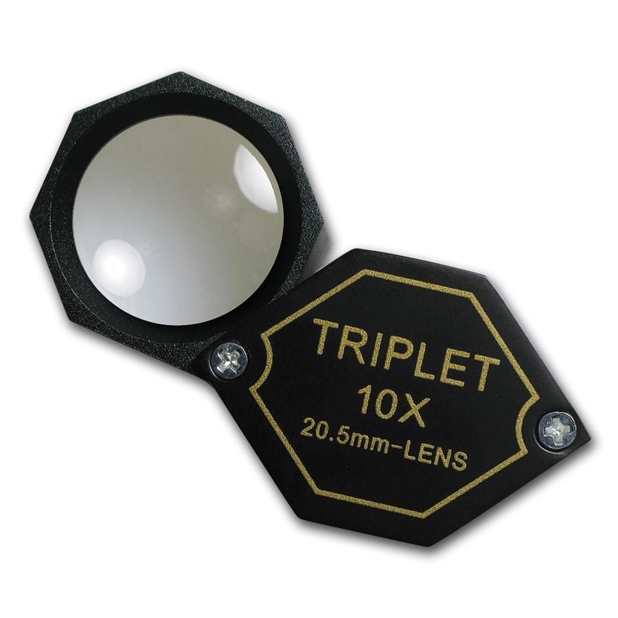10X Power 20.5 mm Hexagonal Triplet Magnifier: 10X Power 20.5 mm Hexagonal Triplet Magnifier Your winning item will match the quality of the product shown. Dates will be according to listing, may or may not vary.