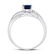Sterling Silver Womens Round Lab-Created Blue Sapphire - 2