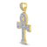 14kt Yellow Gold Mens Round Diamond Ankh Cross Charm - 2