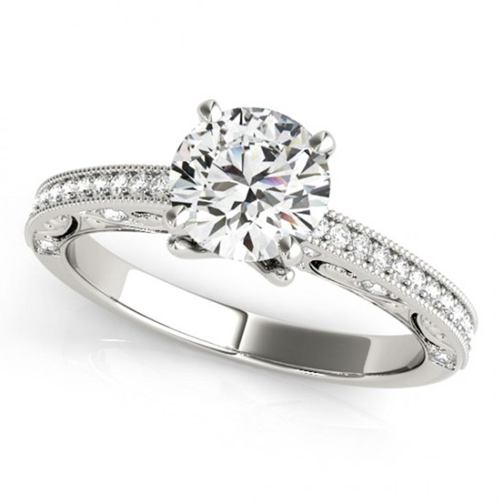 1 ctw Certified VS/SI Diamond Solitaire Antique Ring: SKU: 25223 ---- 1 ctw Certified VS/SI Diamond Solitaire Antique Ring 14k White Gold Designer Brand Luxury Jewelry, made in the USA Suggested Retail Price: $8,100 Factory offers perfect factory sizing,