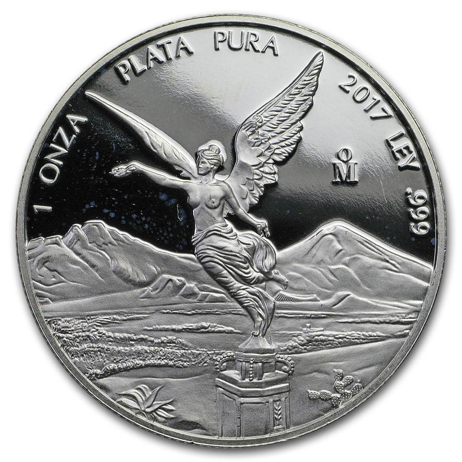 2017 Mexico 1 oz Silver Libertad Proof (Spotted): 2017 Mexico 1 oz Silver Libertad Proof (Spotted) Your winning item will match the quality of the product shown. Dates will be according to listing, may or may not vary.