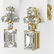 2.75 ctw Emerald Cut Diamond Designer Earrings 18K - 3