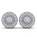 1.11 ctw VS/SI Diamond Art Deco Stud Earrings 14k White