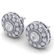 1.11 ctw VS/SI Diamond Art Deco Stud Earrings 14k White - 2
