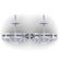 1.11 ctw VS/SI Diamond Art Deco Stud Earrings 14k White - 3