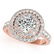 2.25 ctw Certified VS/SI Diamond Halo Ring 18k Rose