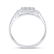 10kt White Gold Mens Round Diamond Square Cluster Brick - 3