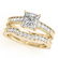 1.43 ctw VS/SI Princess Diamond Wedding Antique 14k