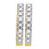 10kt Yellow Gold Womens Round Diamond Single Row Hoop