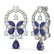 17.33 ctw Sapphire & Diamond Earrings 18K White Gold - 2