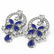 17.33 ctw Sapphire & Diamond Earrings 18K White Gold - 3