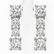 3.78 ctw Cushion Diamond Earrings 18K White Gold - 2