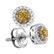 10kt White Gold Womens Round Yellow Color Enhanced