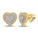 10kt Yellow Gold Womens Round Diamond Roped Heart