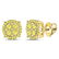 10kt Yellow Gold Womens Round Canary Diamond Concentric