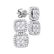 18kt White Gold Womens Round Diamond Convertible Square
