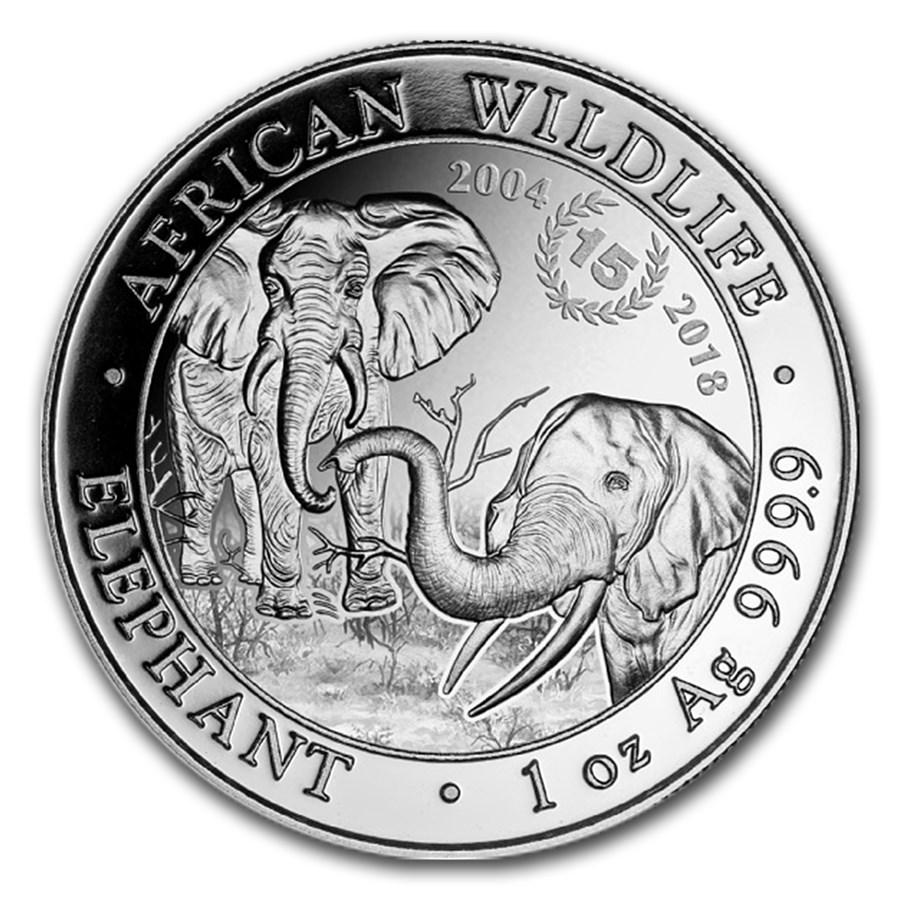 2018 Somalia 1 oz Silver Elephant 15th Anniversary: 2018 Somalia 1 oz Silver Elephant 15th Anniversary Jubilee BU Your winning item will match the quality of the product shown. Dates will be according to listing, may or may not vary.