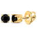 14kt Yellow Gold Womens Round Black Color Enhanced