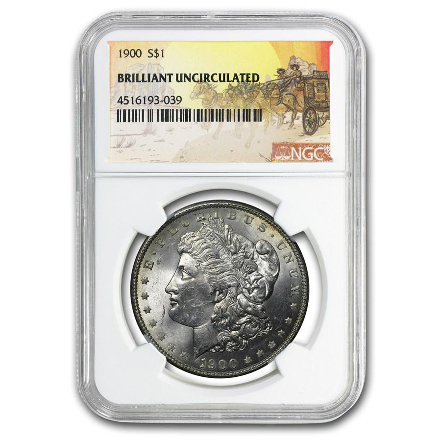1900 Stage Coach Morgan Dollar BU NGC: 1900 Stage Coach Morgan Dollar BU NGC Your winning item will match the quality of the product shown. Dates will be according to listing, may or may not vary.