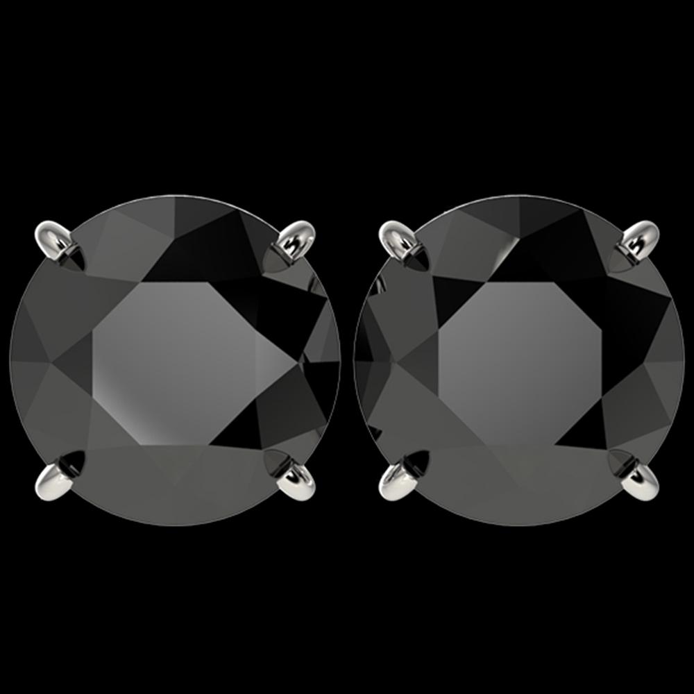 5.15 ctw Fancy Black Diamond Solitaire Stud Earrings: SKU: 36714 ---- 5.15 ctw Fancy Black Diamond Solitaire Stud Earrings 10k White Gold Designer Brand Luxury Jewelry, made in the USA Suggested Retail Price: $4,700 Factory offers perfect factory sizing,