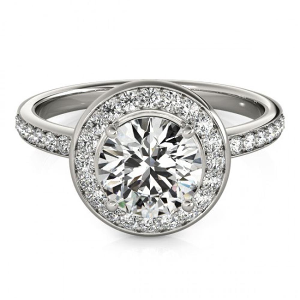 Natural 1.08 ctw Diamond Solitaire Halo Ring 14k White: Natural 1.08 ctw Diamond Solitaire Halo Ring 14k White Gold Manufacturer's Suggested Retail Price: $7900.00 Item: Diamond Wedding Ring Total Gem weight: 1.08 carats Metal: Solid 14k White Gold G