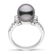 Black Tahitian Pearl and Diamond Bloom Cocktail Ring,