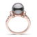 Black Tahitian Pearl and Diamond Bloom Cocktail Ring, - 2