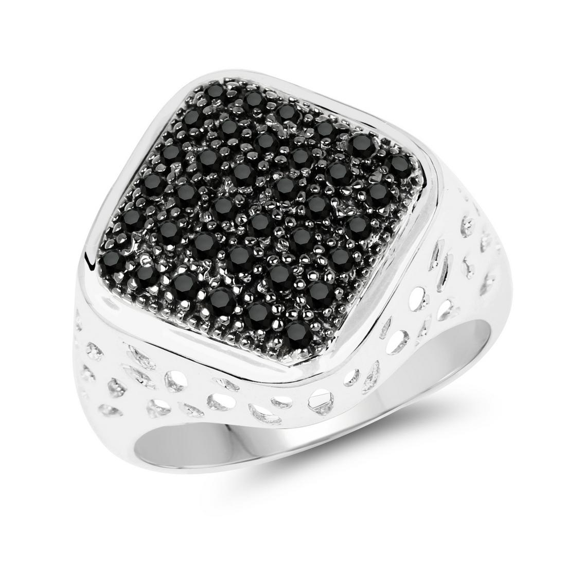 0.54 Carat Genuine Black Diamond .925 Sterling Silver: 0.54 Carat Genuine Black Diamond .925 Sterling Silver Ring - SKU: RQR8302BD-SSR Manufacturer's Suggested Retail Price: $ 950.00 Mainstone: Black Diamond Round/1.50mm - 36/0.54 ctw Natural Not Treated 