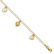 14k Yellow Gold Polished & D/C Hearts Bracelet - 7 in.