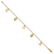 14k Yellow Gold Polished & D/C Hearts Bracelet - 7 in. - 2