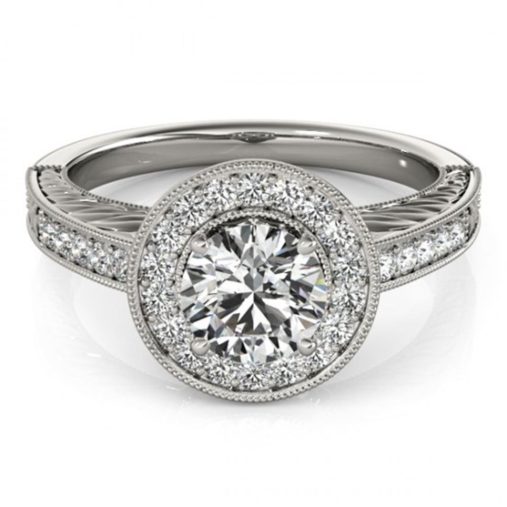 Natural 0.81 ctw Diamond Halo Ring 14k White Gold: Natural 0.81 ctw Diamond Halo Ring 14k White Gold Manufacturer's Suggested Retail Price: $5200.00 Item: Diamond Wedding Ring Total Gem weight: 0.81 carats Metal: Solid 14k White Gold Gold Produc
