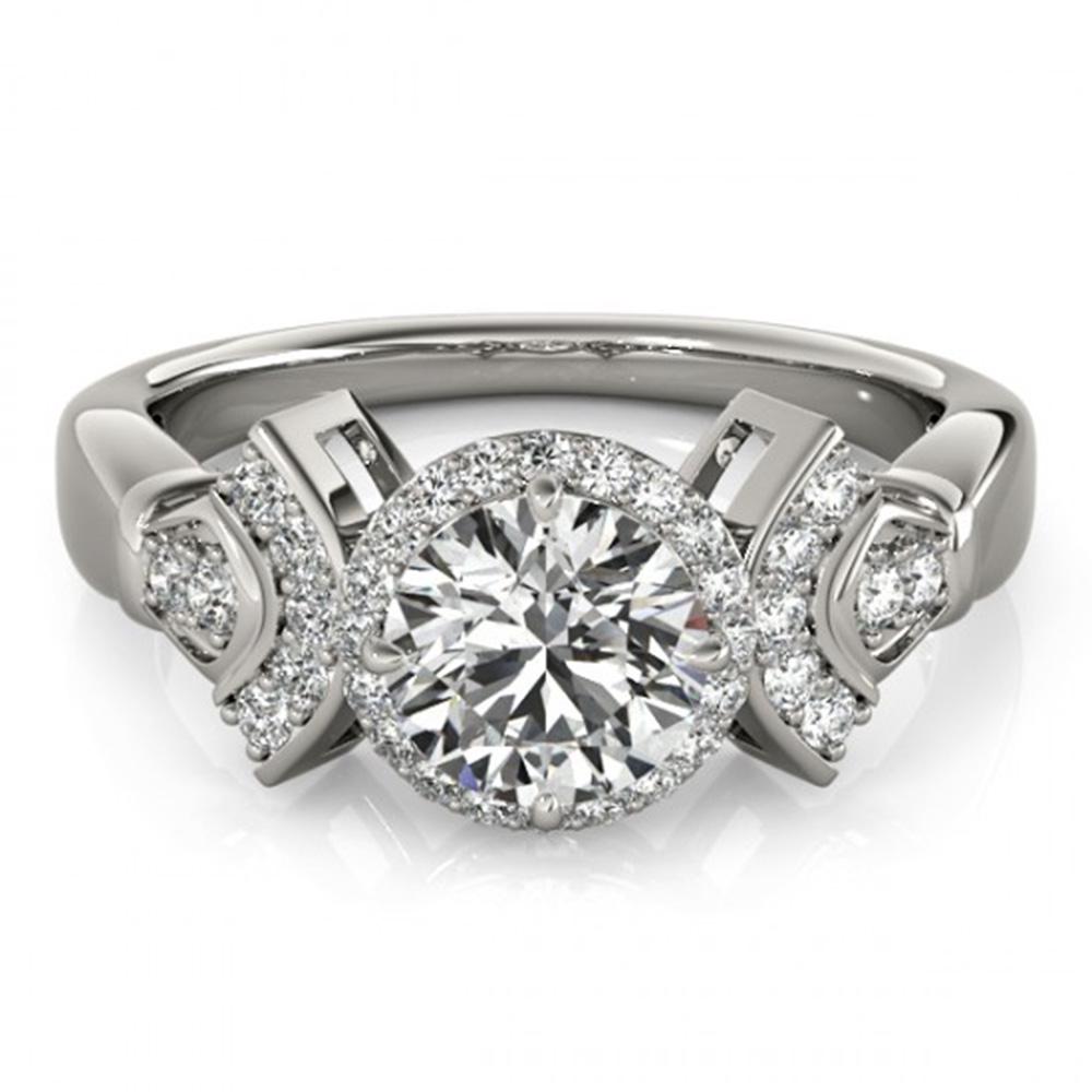 Natural 1.56 ctw Diamond Solitaire Halo Ring 14k White: Natural 1.56 ctw Diamond Solitaire Halo Ring 14k White Gold Manufacturer's Suggested Retail Price: $21400.00 Item: Diamond Wedding Ring Total Gem weight: 1.56 carats Metal: Solid 14k White Gold
