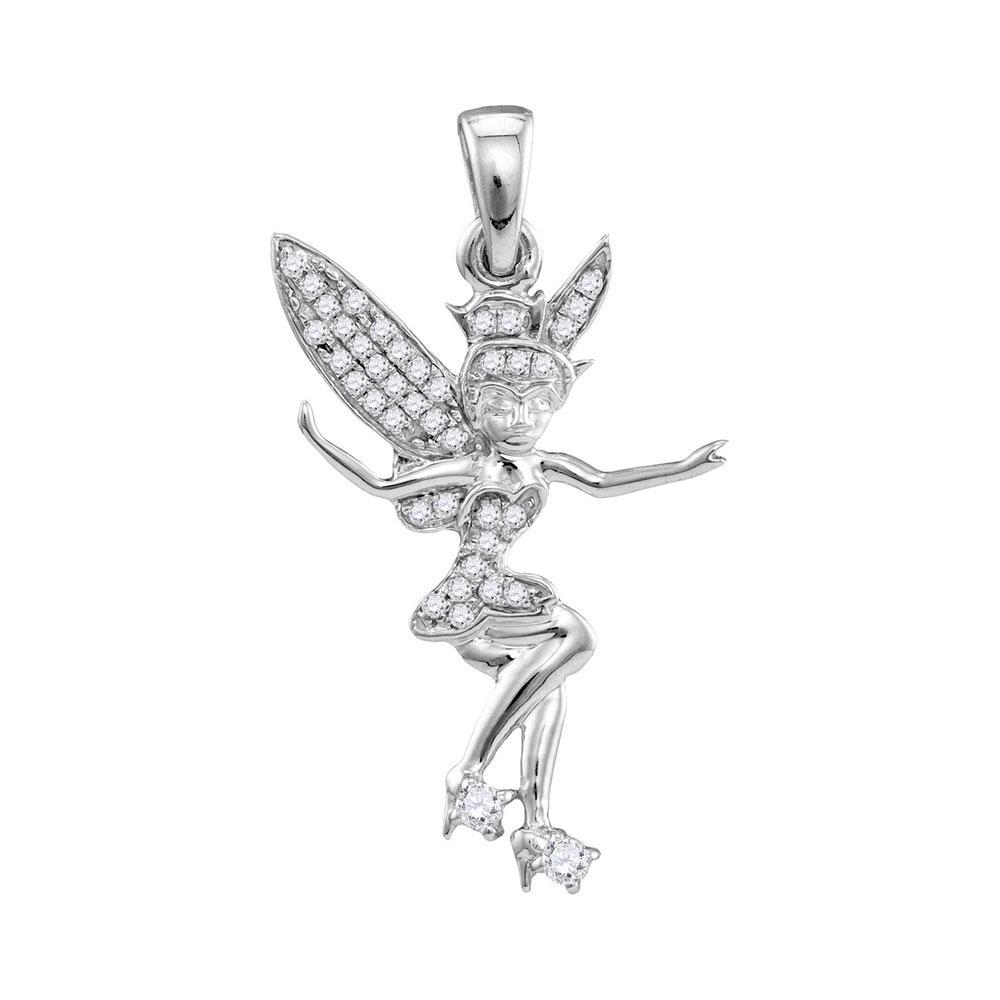 10kt White Gold Womens Round Diamond Tinkerbell Fairy: 10kt White Gold Womens Round Diamond Tinkerbell Fairy Sprite Pendant 1/4 Cttw Manufacturer's Ref. No.: 108542 Manufacturer's Suggested Retail Price: $ 880.00