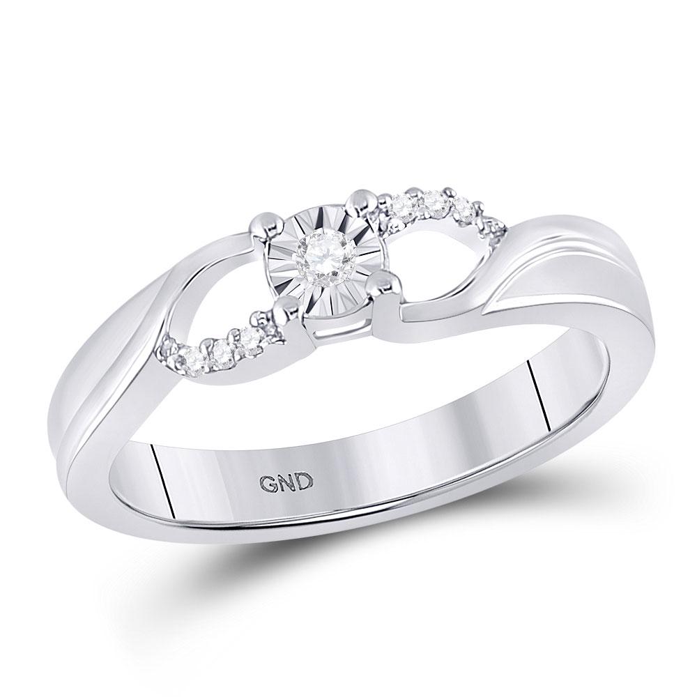 Sterling Silver Womens Round Diamond Solitaire Promise: Sterling Silver Womens Round Diamond Solitaire Promise Bridal Engagement Ring 1/20 Cttw Manufacturer's Ref. No.: 61815 Manufacturer's Suggested Retail Price: $ 150.00