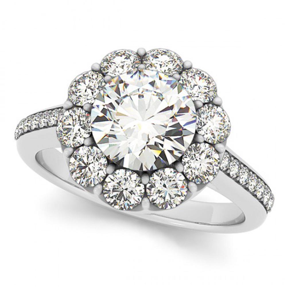 Natural 2 ctw Diamond Solitaire Halo Ring 14k White: Natural 2 ctw Diamond Solitaire Halo Ring 14k White Gold Manufacturer's Suggested Retail Price: $17400.00 Item: Diamond Wedding Ring Total Gem weight: 2 carats Metal: Solid 14k White Gold Gold P