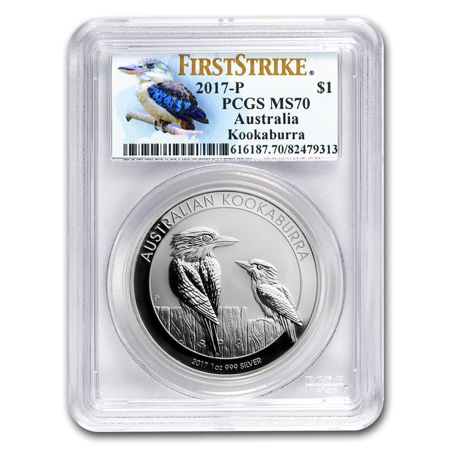 2017 Australia 1 oz Silver Kookaburra MS-70 PCGS (FS,: 2017 Australia 1 oz Silver Kookaburra MS-70 PCGS (FS, Kook Label) Your winning item will match the quality of the product shown. Dates will be according to listing, may or may not vary.