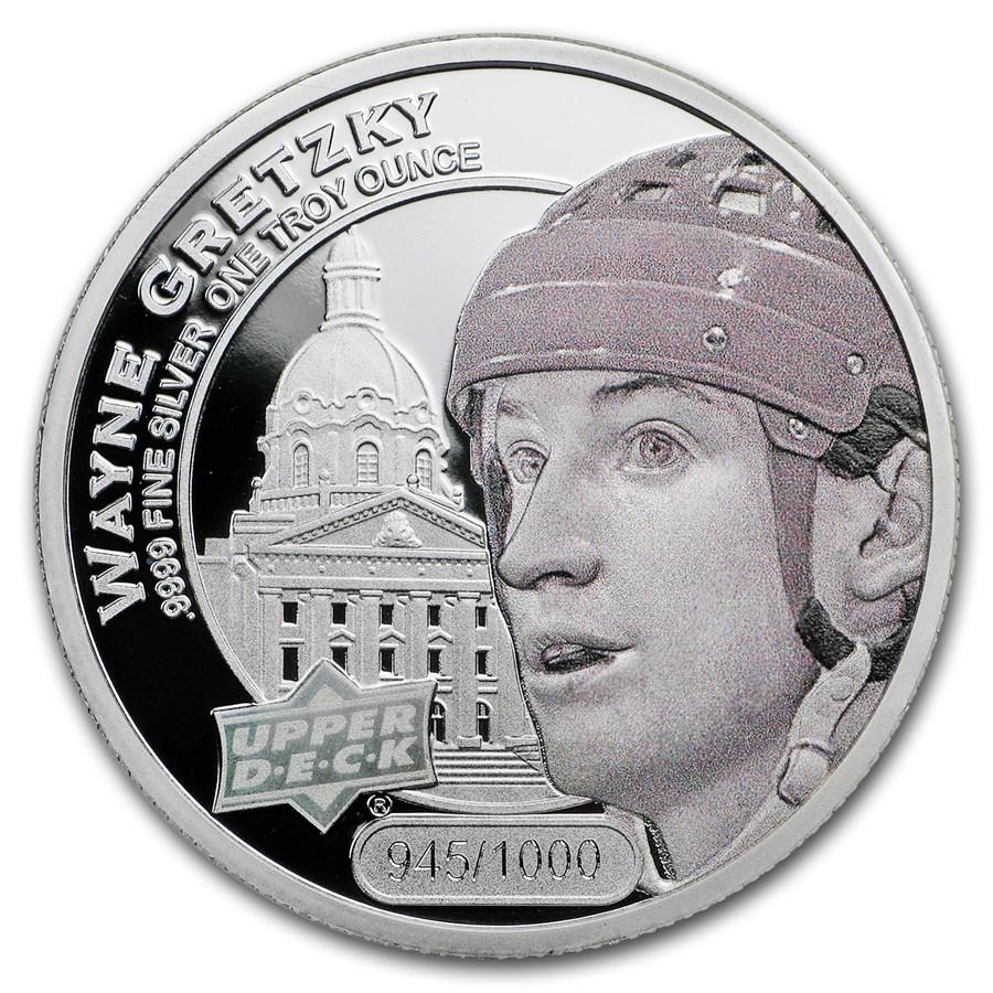 2017 Grandeur 1 oz Silver Hockey: Gretzky (High Relief): 2017 Grandeur 1 oz Silver Hockey: Gretzky (High Relief) Your winning item will match the quality of the product shown. Dates will be according to listing, may or may not vary.