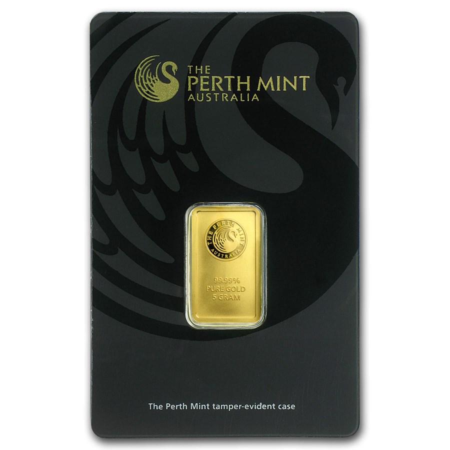 5 gram Gold Bar - The Perth Mint (In Assay): 5 gram Gold Bar - The Perth Mint (In Assay) Your winning item will match the quality of the product shown. Dates will be according to listing, may or may not vary.