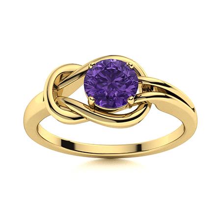 Natural 1.06 CTW Amethyst Solitaire Ring 18K Yellow: Natural 1.06 CTW Amethyst Solitaire Ring 18K Yellow Gold Manufacturer's Suggested Retail Price: $1320.00 Center Stone: 1 Amethyst @ 1.06 ctw Center Stone Color: Purple Center Stone Clarity: AAAA Cente